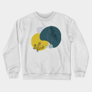 Abstract Couple Love Minimal Art Crewneck Sweatshirt